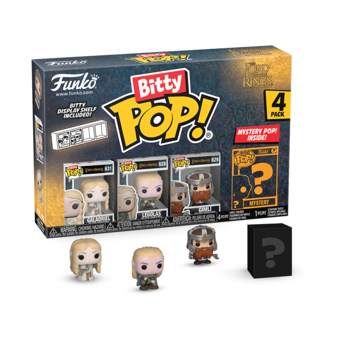 Funko Pop! The Lord of the Rings - Galadriel, Legolas, Gimli & Mystery Bitty - 4 Pack
