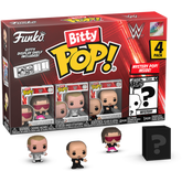 Funko Pop! WWE - Bret “Hit Man” Hart, Shawn Michaels, “Mean” Gene Okerlund & Mystery Bitty Series 01 - (4 Pack)
