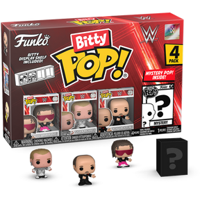 Funko Pop! WWE - Bret “Hit Man” Hart, Shawn Michaels, “Mean” Gene Okerlund & Mystery Bitty Series 01 - (4 Pack)