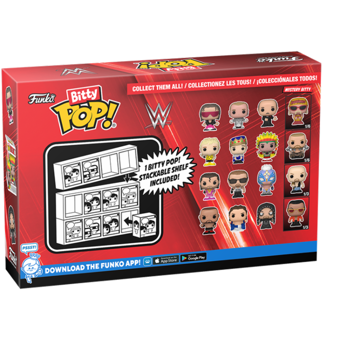 Funko Pop! WWE - Undertaker, British Bulldog, Batista & Mystery Bitty Series 04 - (4 Pack)