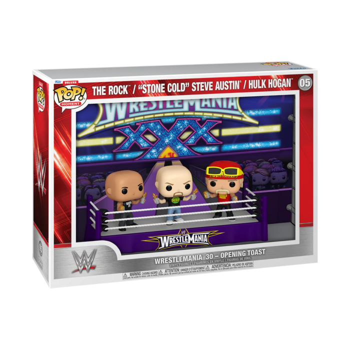 Funko Pop! WWE - WrestleMania 30 - The Rock, "Stone Cold" Steve Austin & Hulk Hogan Opening Toast #05
