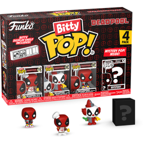 Funko Pop! Deadpool - Deadpool (Backyard Griller), Deadpool (Clown), Deadpool (Bedtime) & Mystery Bitty - 4-Pack