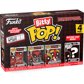 Funko Pop! Deadpool - Dinopool, Deadpool (Barista), Deadpool (Roman Senator) & Mystery Bitty - 4-Pack