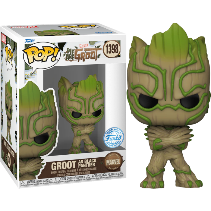 Funko Pop! Marvel 85th Anniversary - We Are Groot - Groot as Black Panther #1398
