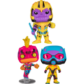 Funko Pop! Marvel: Blacklight - Thanos, Captain Marvel & Ant-Man Blacklight - Bundle (Set of 3)