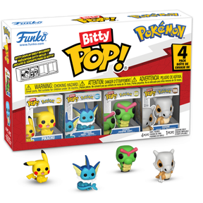 Funko Pop! Pokemon - Pikachu, Vaporeon, Caterpie, & Cubone Bitty - 4 Pack