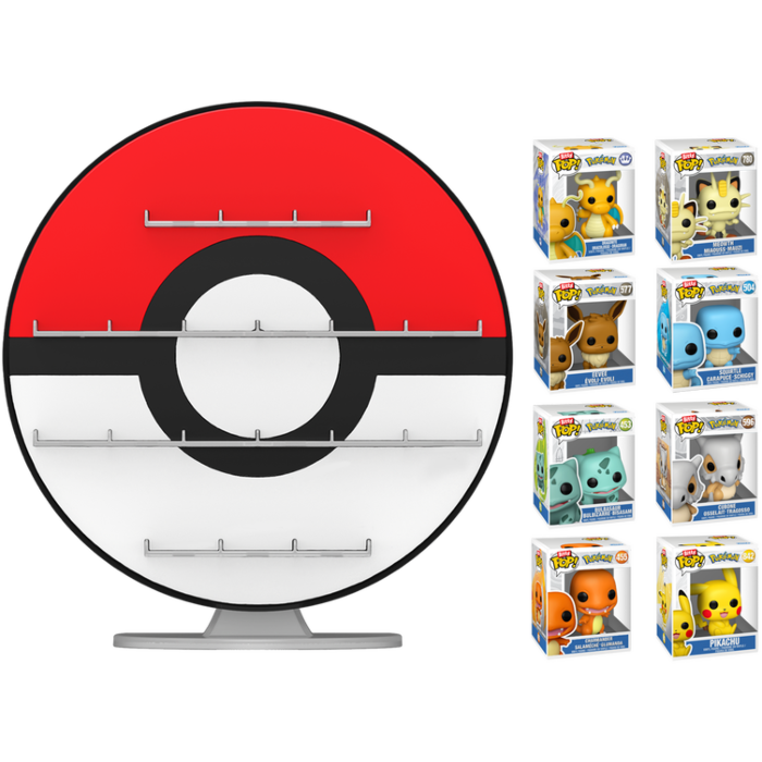 Funko Bitty Pop! Pokemon - Poke Ball - Display Shelf Bundle