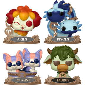 Funko Pop! Zodiac - Aries, Pisces, Gemini & Taurus - Bundle (Set of 4) - Real Pop Mania