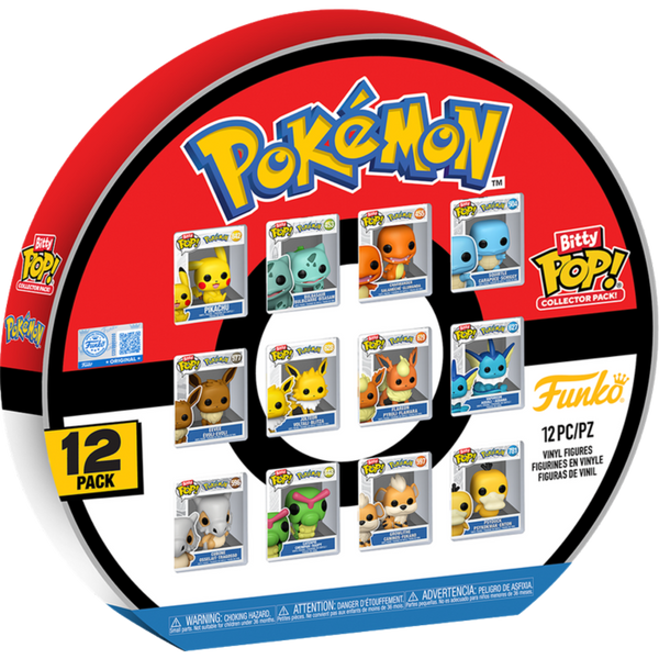 Funko Bitty Pop! Pokémon – Charmander 4PK + Mini-figurine Mystère Surprise, 2,2 Cm, Collectionnable, Avec étagère Empilable