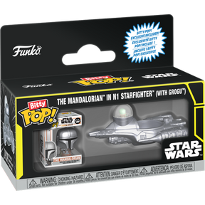 Funko Bitty Pop! Rides - Star Wars - The Mandalorian in N1 Starfighter (with Grogu) - Real Pop Mania