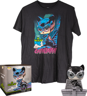 Funko Pop! Batman - Catwoman Black & White Jim Lee Collection Deluxe #269  - Vinyl Figure & T-Shirt Box Set