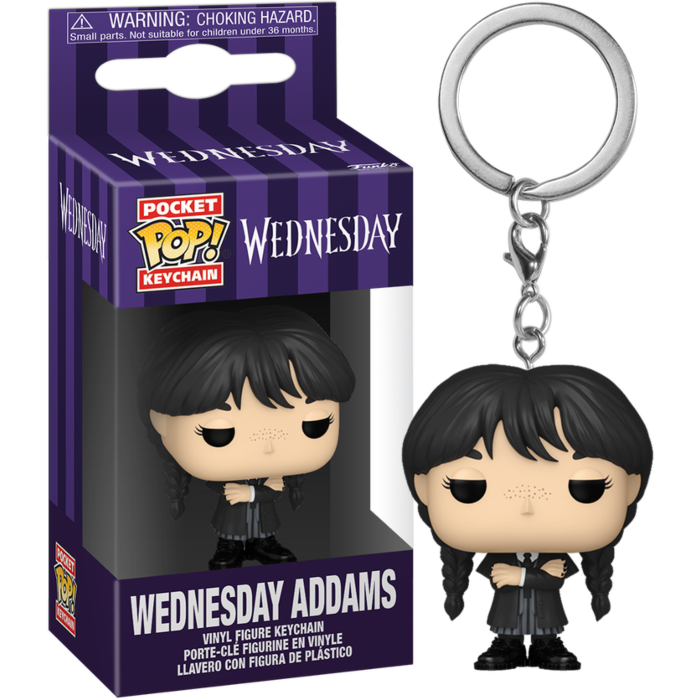 Funko Pocket Pop! Keychain - Wednesday (2022) - Wednesday Addams (Black Coat)