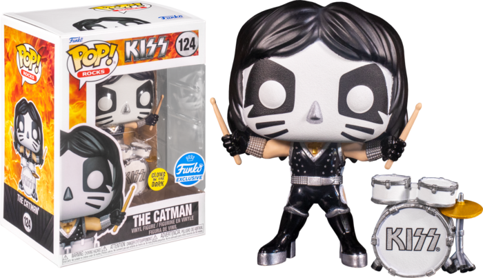 Funko Pop! Kiss - Peter Criss The Catman Glow in the Dark #124 - Real Pop Mania