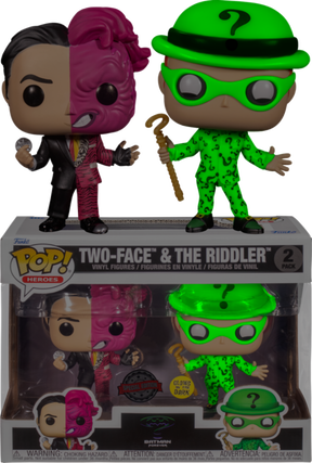 Funko Pop! Batman Forever (1995) - Two Face & The Riddler Glow in the Dark - 2-Pack - Real Pop Mania