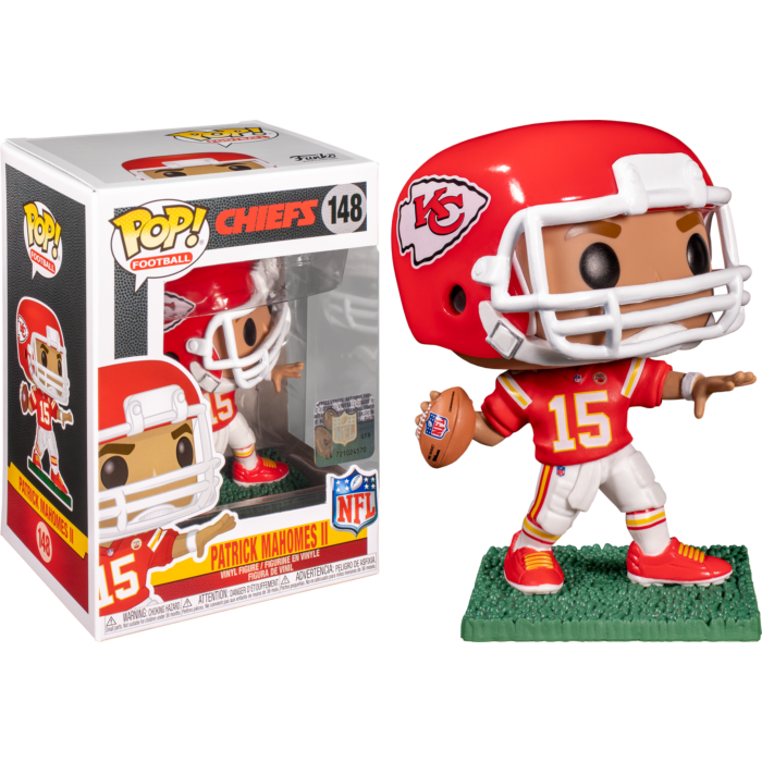 Funko Pop! NFL Football - Patrick Mahomes Kansas City Chiefs with Helmet #148 - The Amazing Collectables