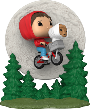 Funko Pop! E.T. The Extra-Terrestrial - Elliott & E.T. Flying Over Moon Glow in the Dark Movie Moments - 2-Pack - Real Pop Mania