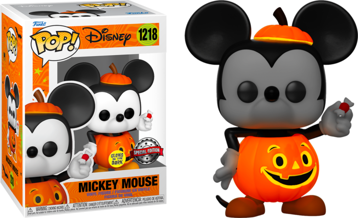 Funko Pop! Disney - Mickey Mouse as Halloween Pumpkin Glow in the Dark #1218 - Real Pop Mania