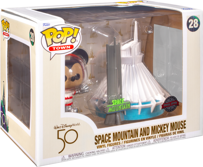 Funko Pop! Town - Walt Disney World - Mickey Mouse with Space Mountain 50th Anniversary #28 - Real Pop Mania