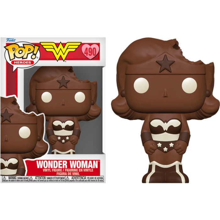 Funko Pop! DC Comics: Valentines 2024 - Wonder Woman (Chocolate) #490