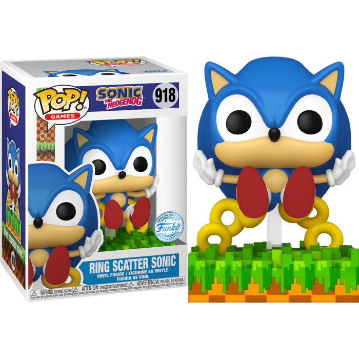 Funko Pop! Sonic the Hedgehog - Ring Scatter Sonic #918