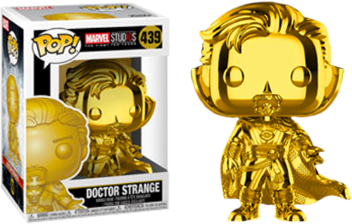 Funko Pop! Marvel Studios: The First Ten Years - Doctor Strange Gold Chrome #439 - Real Pop Mania