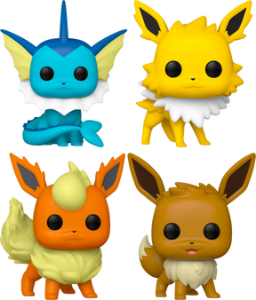 Funko Pop! Pokemon - Will The Real Slim Eevee, Please Stand Up - Bundle (Set of 4) - Real Pop Mania