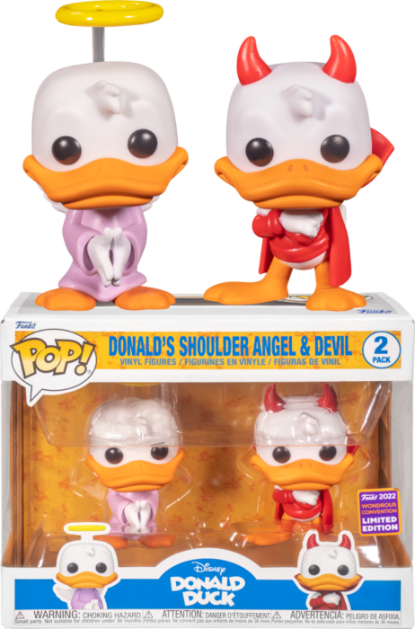 Funko Pop! Disney - Donald Duck’s Shoulder Angel & Devil - 2-Pack (2022 Wondrous Convention Exclusive) - Real Pop Mania