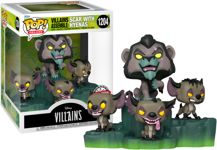 Funko Pop! Disney Villains: Assemble - Scar with Hyenas Deluxe Diorama #1204 - Real Pop Mania