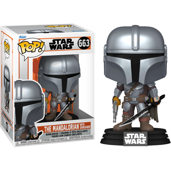 Funko Pop! Star Wars: The Mandalorian - The Mandalorian with Darksaber #663