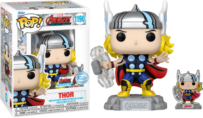 Funko Pop! Avengers: Beyond Earth's Mightiest - Thor 60th Anniversary with Enamel Pin #1190