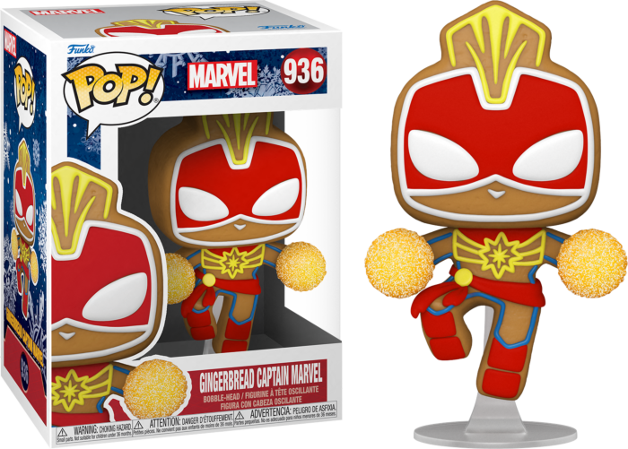 Funko Pop! Marvel: Holiday - Gingerbread Captain Marvel #936