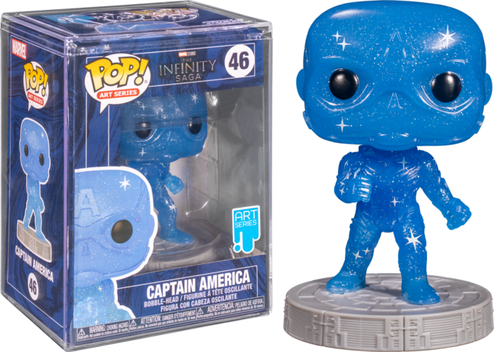 Funko Pop! Avengers 4: Endgame - Captain America Blue Infinity Stone Artist Series with Pop! Protector #46 - Real Pop Mania