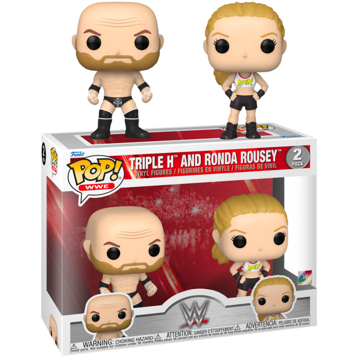 Funko Pop! WWE - Triple H & "Rowdy" Rhonda Rousey - 2-Pack