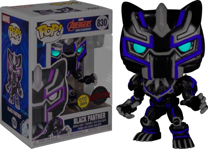 Funko Pop! Avengers Mech Strike - Black Panther Mech Glow in the Dark #830 - Real Pop Mania