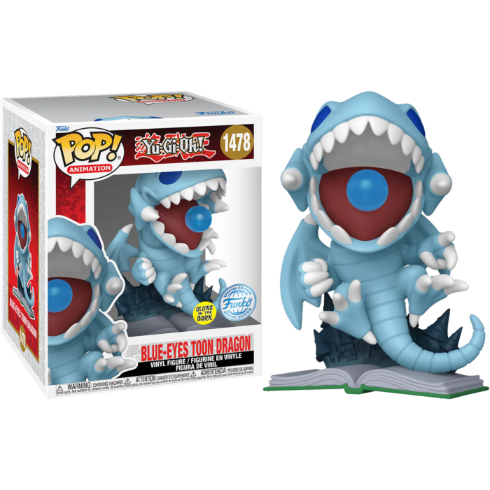 Funko Pop! Yu-Gi-Oh! - Blue Eyes Toon Dragon Glow in the Dark Super Sized 6" #1478