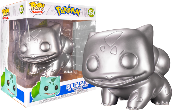 Funko Pop! Pokemon - Bulbasaur 25th Anniversary Silver Metallic 10" #454 - Real Pop Mania