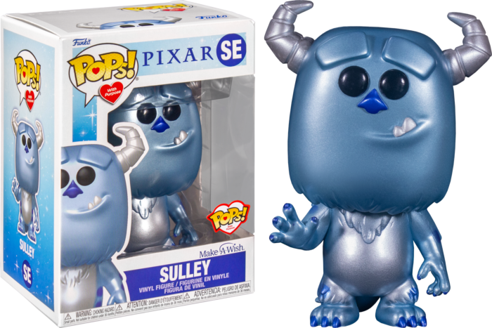 Funko Pop! Monsters, Inc. - Sulley Make A Wish Blue Metallic (Pops with Purpose) - Real Pop Mania