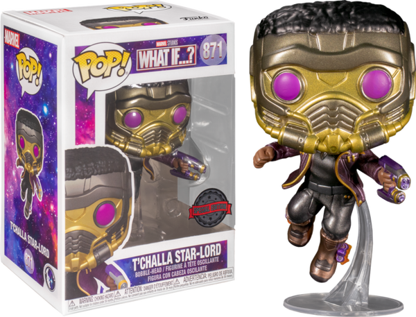 Funko Pop! Marvel: What If..? - T'Challa Star Lord Metallic - Box Lunc –  Box Of Pops