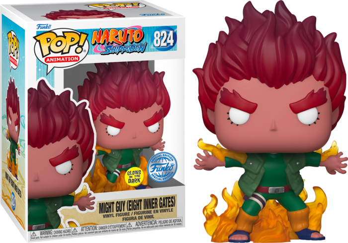 Funko Pop! Naruto: Shippuden - Might Guy (Eight Inner Gates) Glow in the Dark #824 - Real Pop Mania