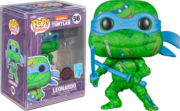 Funko Pop! Teenage Mutant Ninja Turtles II: The Secret of the Ooze - Leonardo Artist Series with Pop! Protector #56 - Real Pop Mania