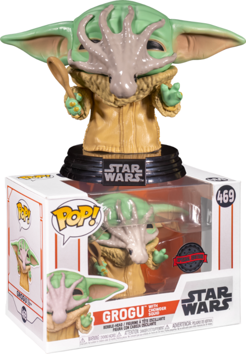 Funko Pop! Star Wars: The Mandalorian - Grogu (The Child) with Soup Creature #469 - Real Pop Mania