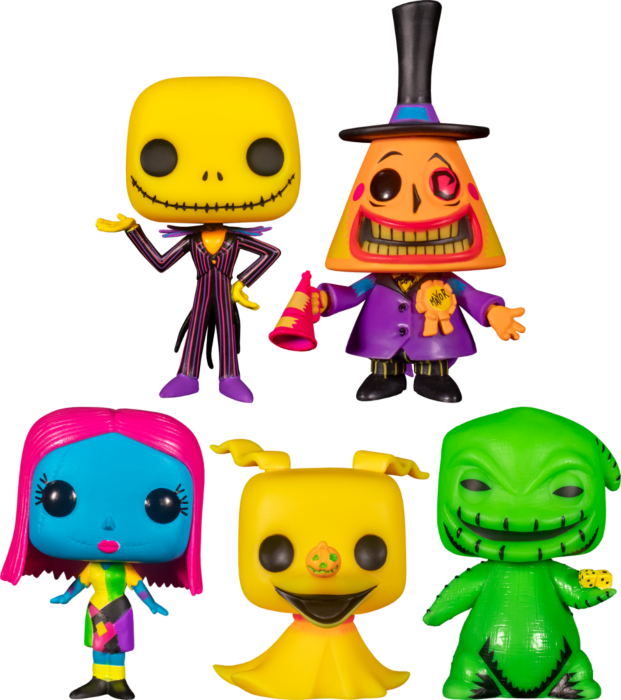 Funko Pop! The Nightmare Before Christmas - Blacklight Town - Bundle (Set of 5) - Real Pop Mania