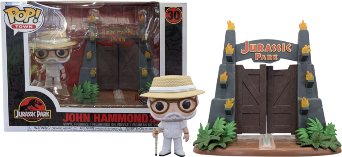 Funko Pop! Town - Jurassic Park - John Hammond with Park Gates Movie Moments #30