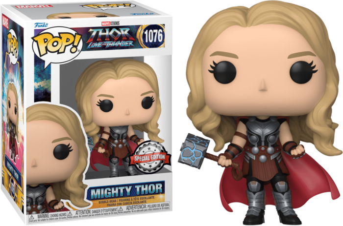 Funko Pop! Thor 4: Love and Thunder - Mighty Thor without Helmet #1076 - Real Pop Mania