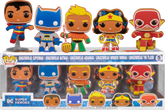 Funko Pop! DC Super Heroes - Gingerbread Batman, Aquaman, Superman, The Flash & Wonder Woman - 5-Pack - Real Pop Mania