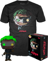 Funko Pop! Batman: Death of the Family - The Joker Glow in the Dark - Vinyl Figure & T-Shirt Box Set - Real Pop Mania