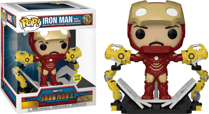 Funko Pop! Iron Man 2 - Iron Man MKIV with Gantry Glow in the Dark Deluxe #905