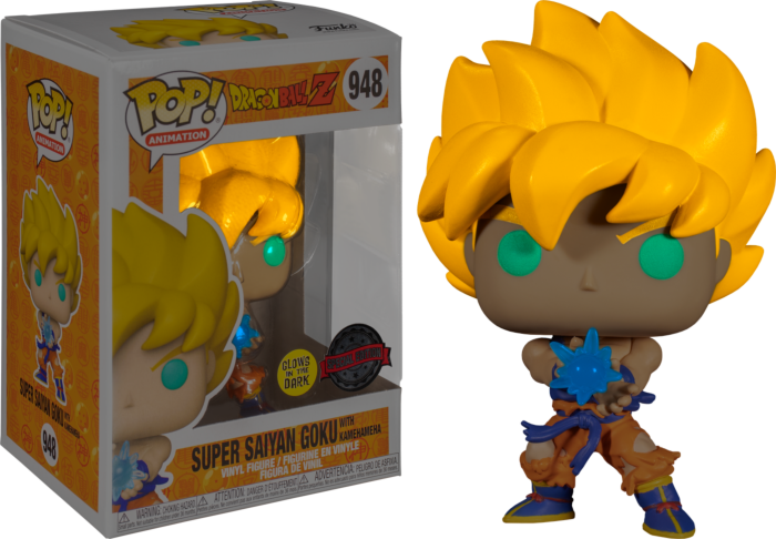 Funko Pop! Dragon Ball Z - Super Saiyan Goku with Kamehameha Wave Glow in the Dark #948