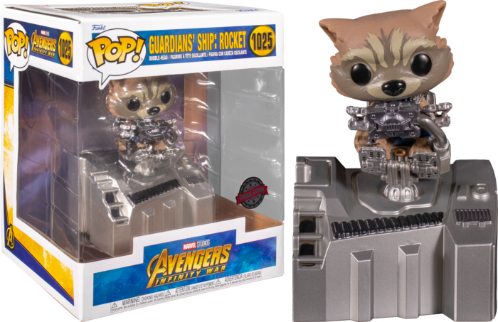Funko Pop! Avengers 3: Infinity War - Rocket Raccoon in Guardian's Ship Diorama Deluxe #1025 - Real Pop Mania