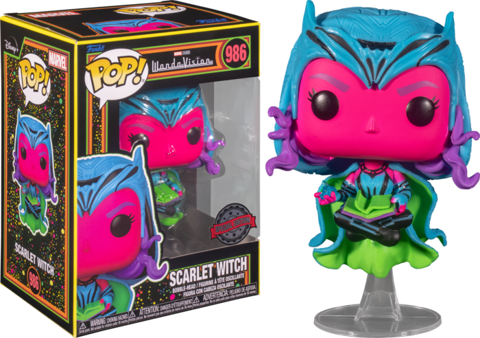 Funko Pop! WandaVision - Scarlet Witch with Darkhold Book Blacklight #986 - Real Pop Mania